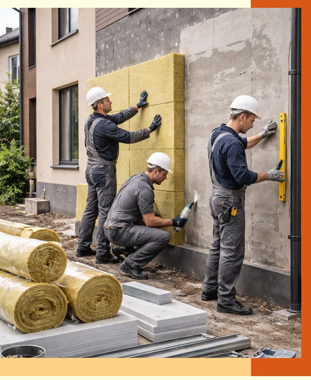 Утепление таунхауса в Карталах от 7510 руб/м2 — комплекс под ключ | ТепломастерКрт