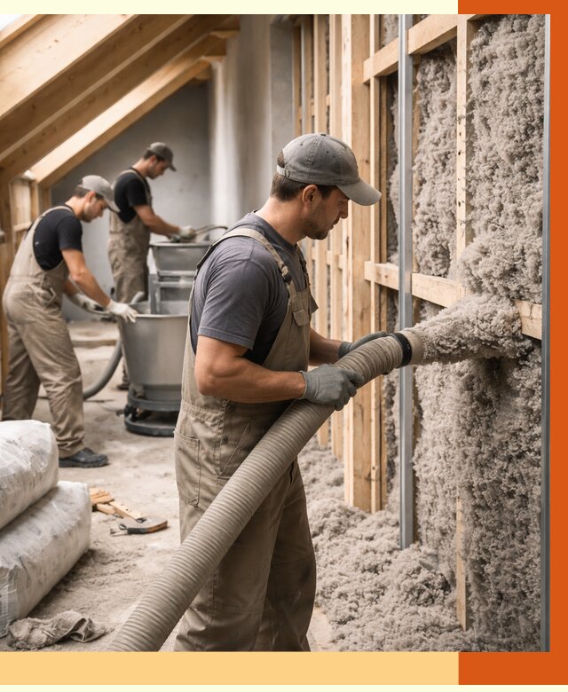 Утепление таунхауса эковатой в Карталах от 2295 руб./м² — монтаж и задувка | ТепломастерКрт