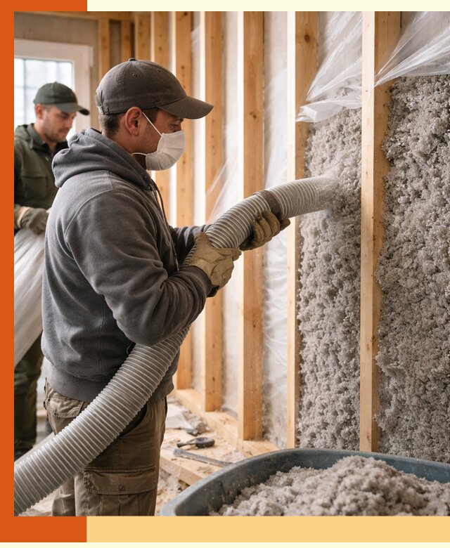 Утепление каркасного дома эковатой в Карталах — качественно и надолго