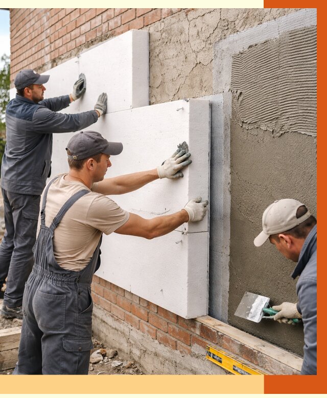 Утепление кирпичного дома в Карталах от 4381 руб. под ключ | ТепломастерКрт