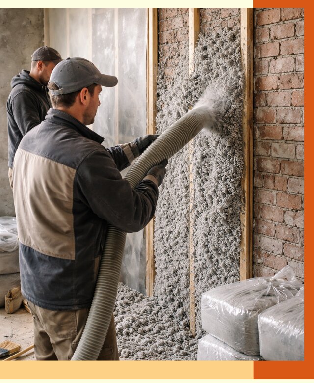 Утепление кирпичного дома эковатой в Карталах от 2451 руб./м² | ТепломастерКрт