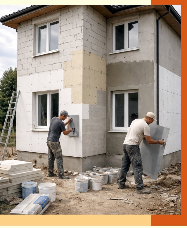 Утепление дома из газобетона в Карталах от 4381 руб./м² — заказать у ТепломастерКрт