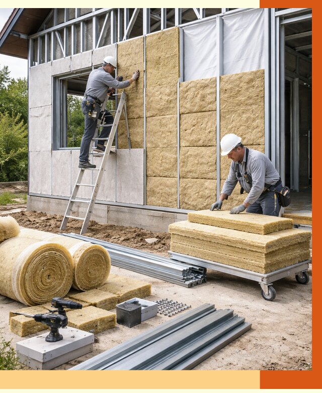 Утепление дома из ЛСТК в Карталах от 5424 руб./м² — профессионально | ТепломастерКрт