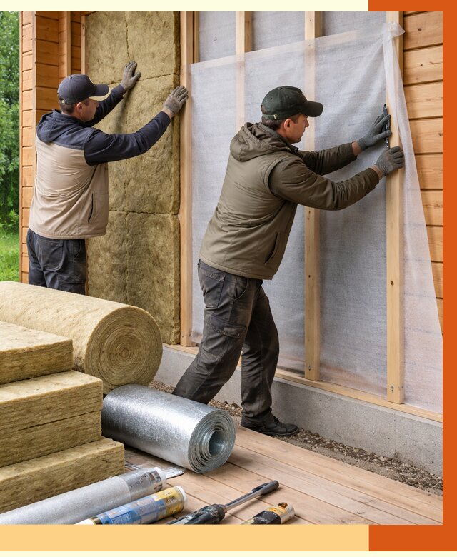 Утепление дома из двойного бруса в Карталах от 5007 руб./м² — ТепломастерКрт под ключ