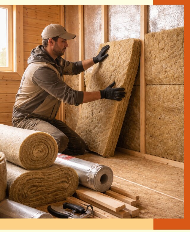 Утепление бани в Карталах под ключ от 4694 руб./м2 — утеплить потолок, пол и стены | ТепломастерКрт