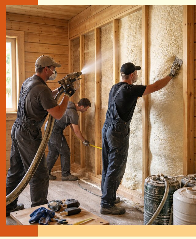 Утепление бани пенополиуретаном (ППУ) в Карталах