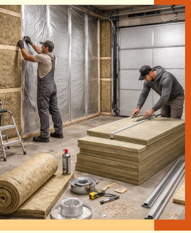 Утепление гаража в Карталах от 4694 руб/м2 — комплексное утепление ворот и стен | ТепломастерКрт