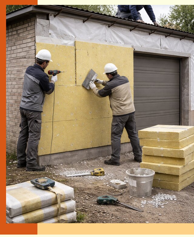 Утепление гаража снаружи в Карталах качественно и надёжно