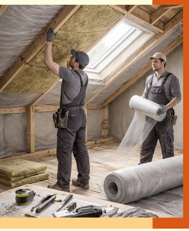 Утепление крыши изнутри мансарды в Карталах от 4381 руб./м² | ТепломастерКрт