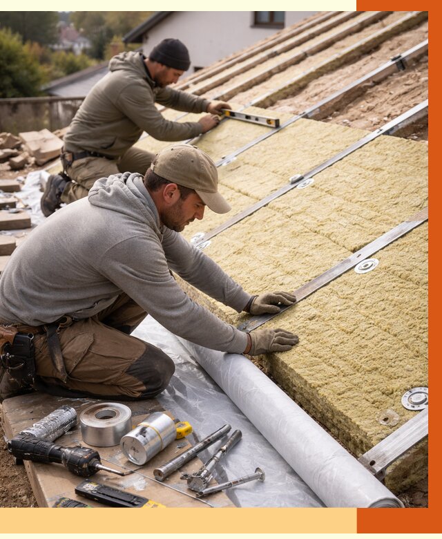 Утепление крыши снаружи в Карталах под ключ от 1252 руб./м2 | ТепломастерКрт