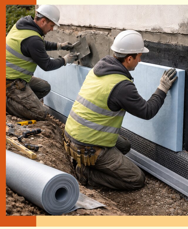 Утепление фундамента снаружи в Карталах — профессиональная теплоизоляция