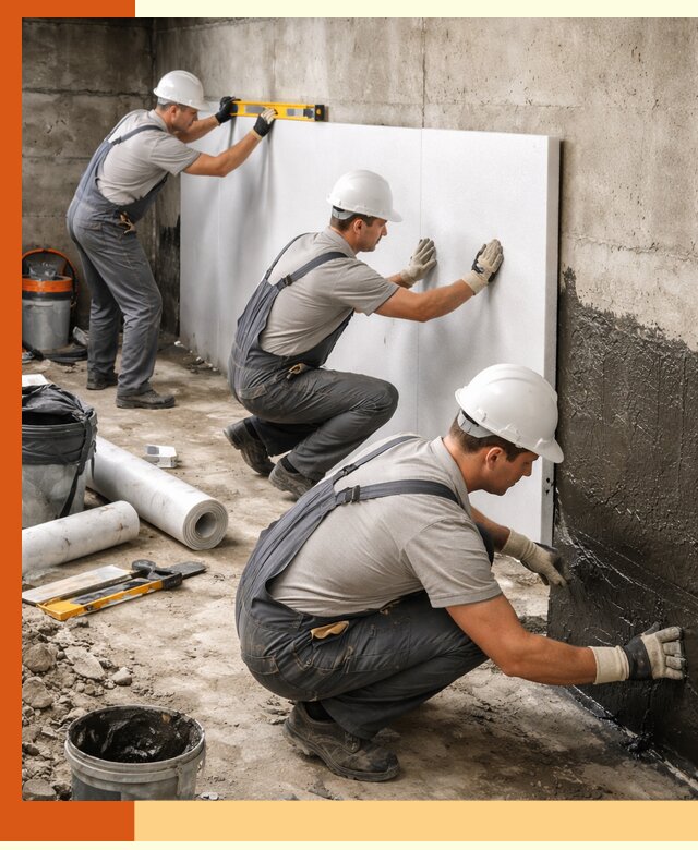 Утепление фундамента изнутри профессионально в Карталах