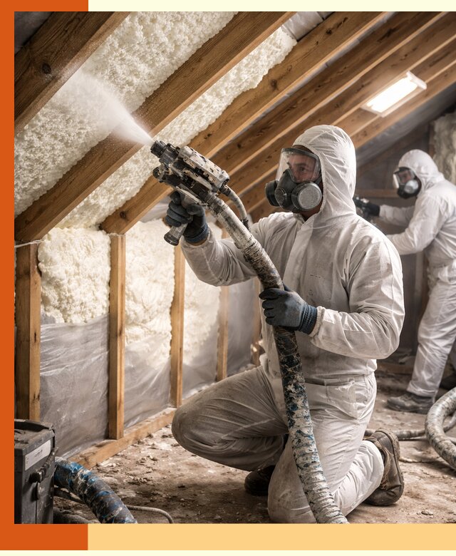 Утепление чердака пенополиуретаном (ППУ) в Карталах