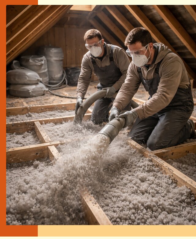 Утепление чердака эковатой в Карталах — быстро и надёжно