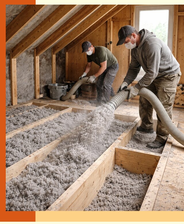 Утепление мансарды эковатой в Карталах с гарантией качества