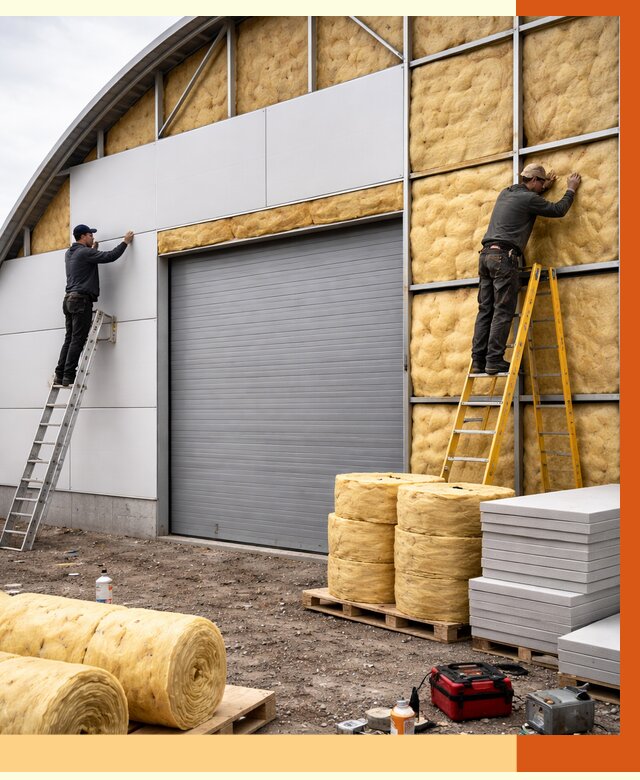 Утепление ангара пенополиуретаном в Карталах от 7510 руб./м² — комплекс от ТепломастерКрт