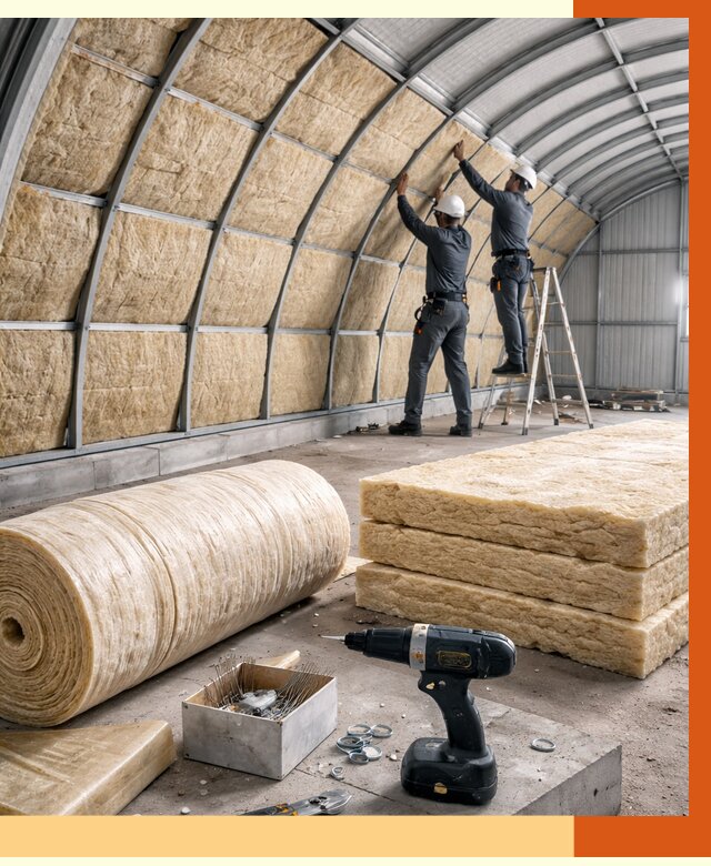 Утепление арочного ангара в Карталах от 3338 руб./м2 под ключ | ТепломастерКрт