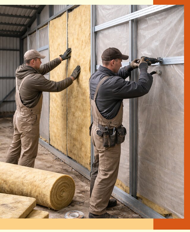 Утепление металлического ангара в Карталах от 4955 руб/м2 — услуги под ключ | ТепломастерКрт