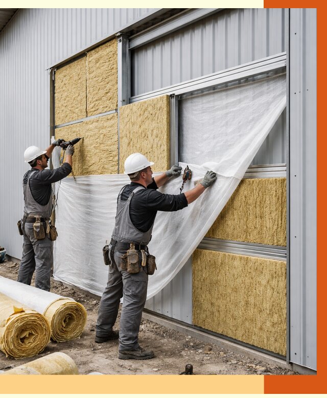 Утепление металлического склада в Карталах от 4694 руб/м2 — комплексное утепление под ключ | ТепломастерКрт