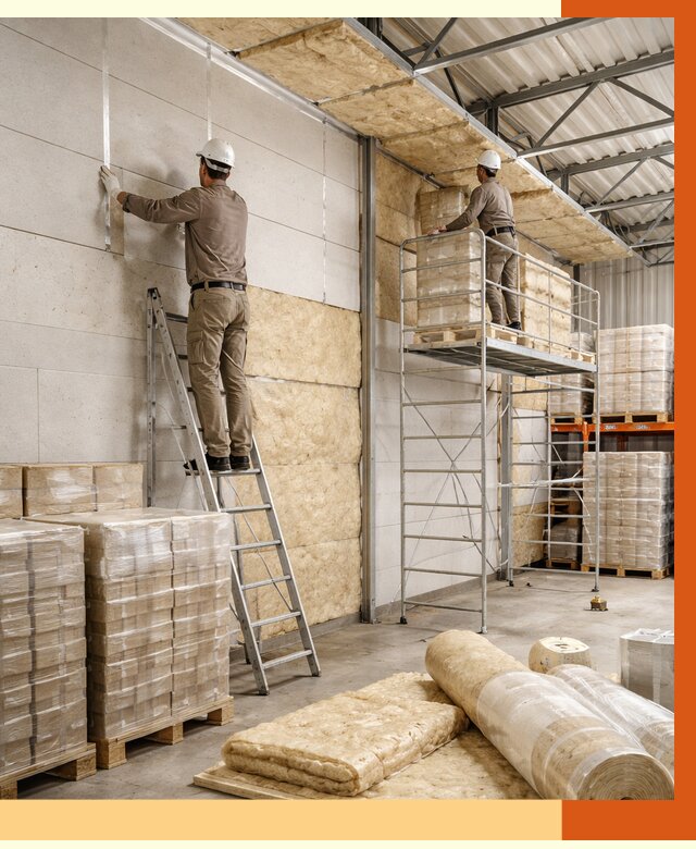 Утепление склада готовой продукции в Карталах от 2034 руб./м2 — комплексно | ТепломастерКрт