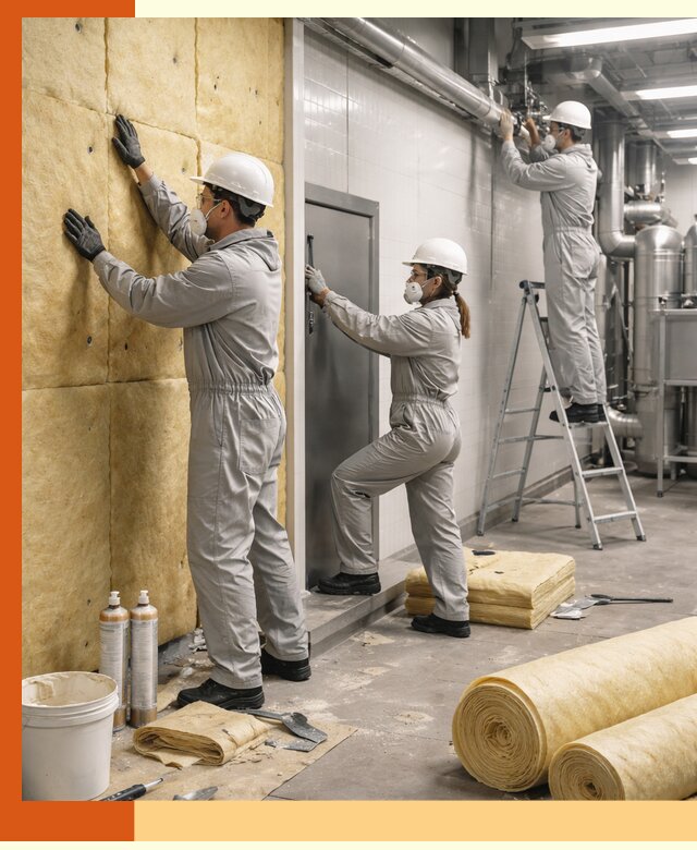 Утепление пищевого цеха под ключ в Карталах