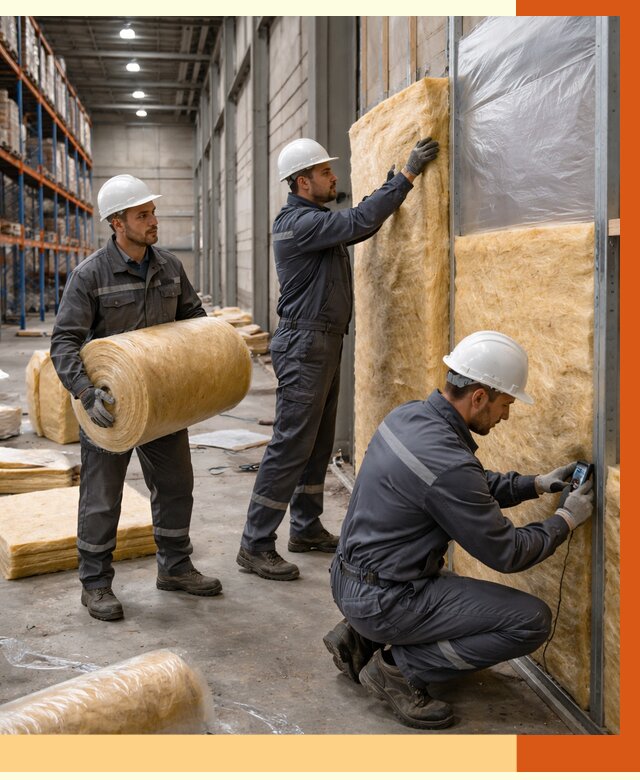 Утепление логистического центра в Карталах от 4694 руб/м² под ключ | ТепломастерКрт