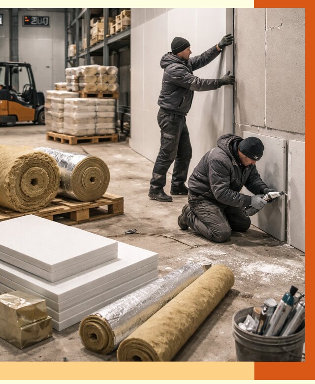 Утепление холодного склада в Карталах от 8866 руб/м2 — комплексное под ключ | ТепломастерКрт