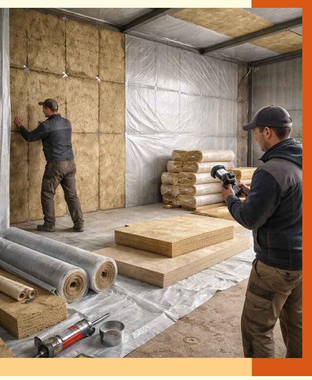 Утепление теплого склада в Карталах под ключ от 11996 руб/м² | ТепломастерКрт