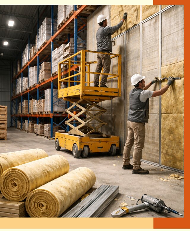 Утепление торгового склада в Карталах от 3338 руб/м2 — комплексно и под ключ | ТепломастерКрт