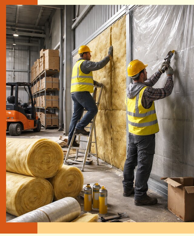 Утепление склада с техникой в Карталах под ключ