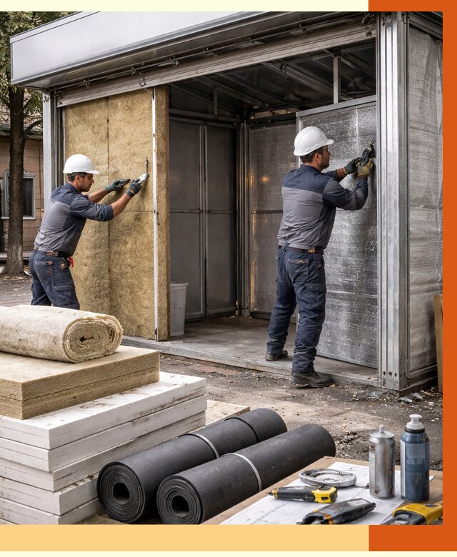 Утепление павильона шаурма в Карталах под ключ от 1252 руб. за м² | ТепломастерКрт