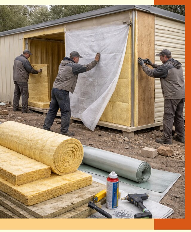 Утепление строительной бытовки в Карталах от 13039 руб. под ключ | ТепломастерКрт