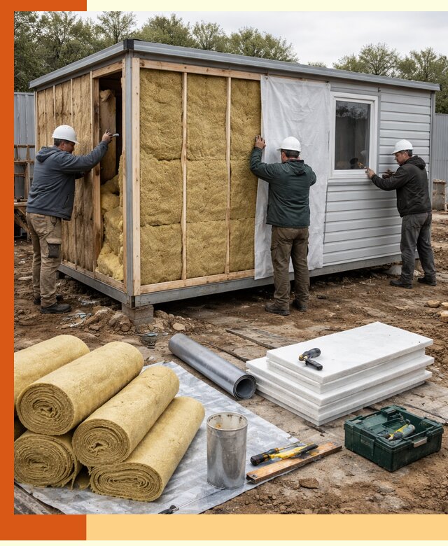 Утепление строительной бытовки под ключ в Карталах для любых условий