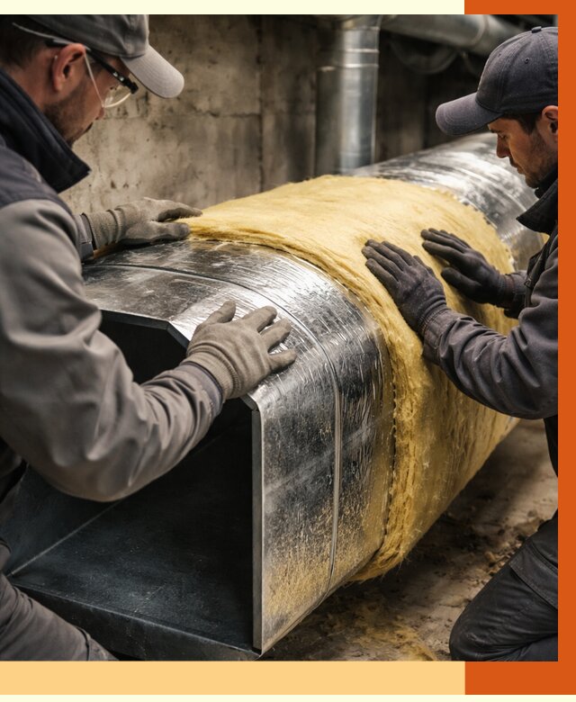 Утепление воздуховодов в Карталах от 4381 руб. — теплоизоляция вентиляции | ТепломастерКрт