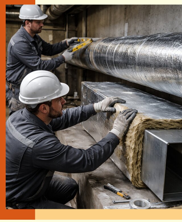 Профессиональное утепление воздуховодов и теплоизоляция в Карталах