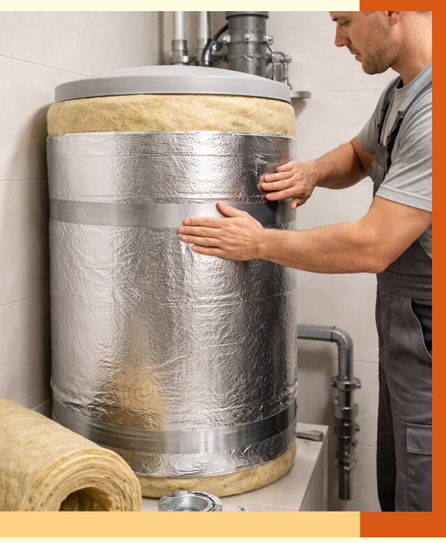 Утепление бойлера в Карталах от 4694 руб. под ключ | Утепление ППУ | ТепломастерКрт