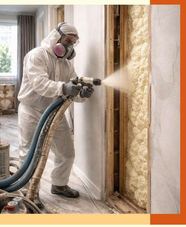 Межстеновое утепление ППУ в Карталах от 2869 руб/м2 — межстенное утепление под ключ | ТепломастерКрт