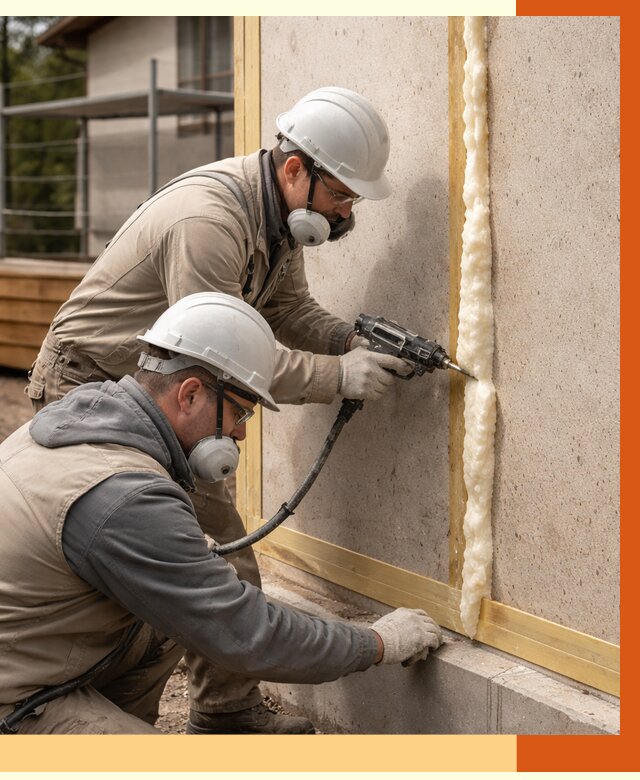 Утепление сип панелей ППУ в Карталах от 5007 руб. под ключ | ТепломастерКрт