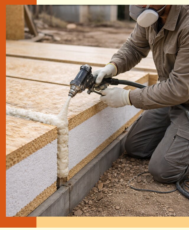 Утепление СИП-панелей пенополиуретаном (ППУ) в Карталах