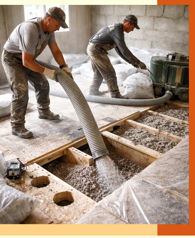 Заполнение пустот перекрытий в Карталах от 4694 руб. под ключ | ТепломастерКрт