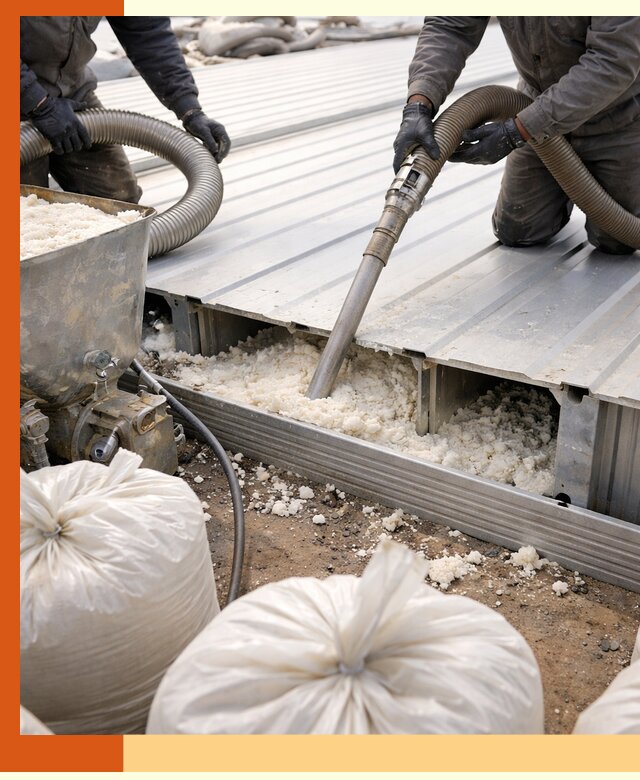 Заполнение пустот кровельных панелей пенными и мокрыми герметиками в Карталах