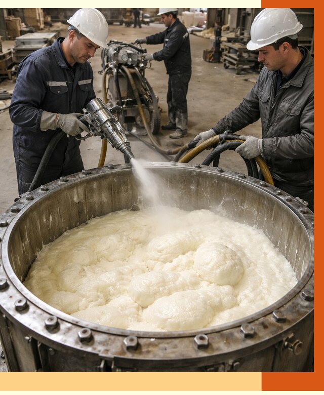 Заливка ППУ в емкости в Карталах от 7562 руб. — утепление емкости под ключ | ТепломастерКрт