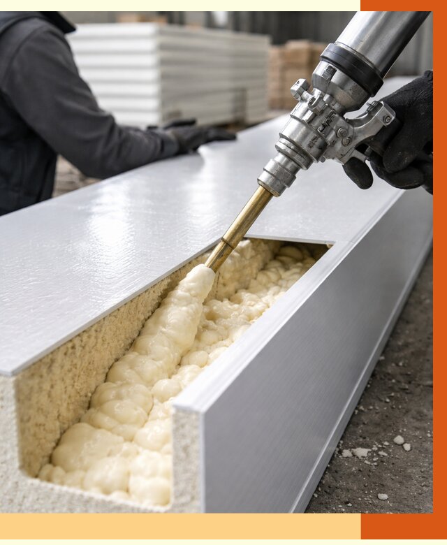 Заполнение пустот холодильных панелей в Карталах от 7823 руб. | ТепломастерКрт