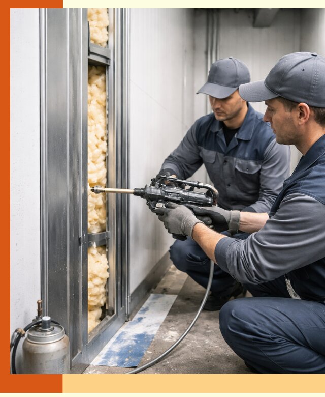 Заполнение пустот холодильных панелей в Карталах специализированной пеной