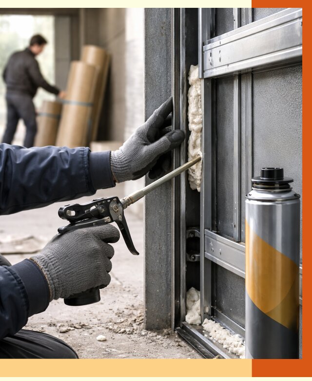 Заполнение пустот ворот в Карталах от 4694 руб. — заливка ППУ, утепление под ключ | ТепломастерКрт