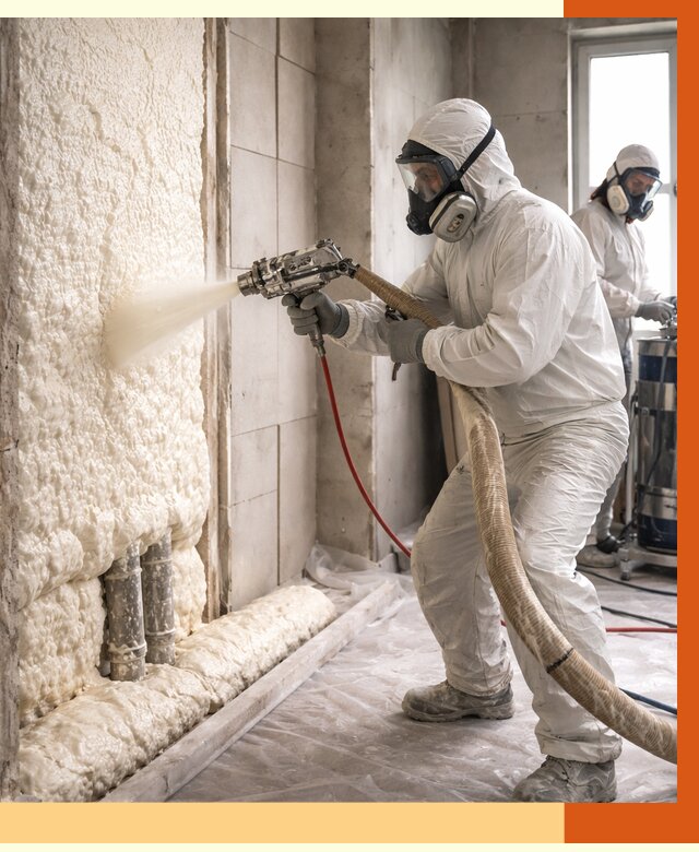 Напыление пенополиуретана в Карталах от 7823 руб./м2 — услуги и монтаж ППУ | ТепломастерКрт