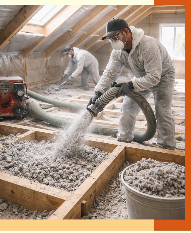 Утепление эковатой в Карталах от 3077 руб./м2 — монтаж и задувка | ТепломастерКрт