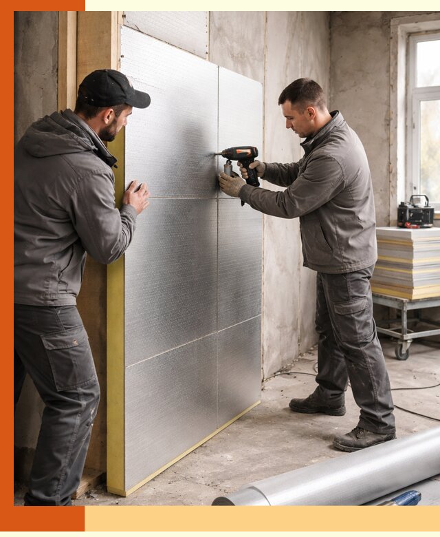 Утепление PIR панелями домов и зданий в Карталах