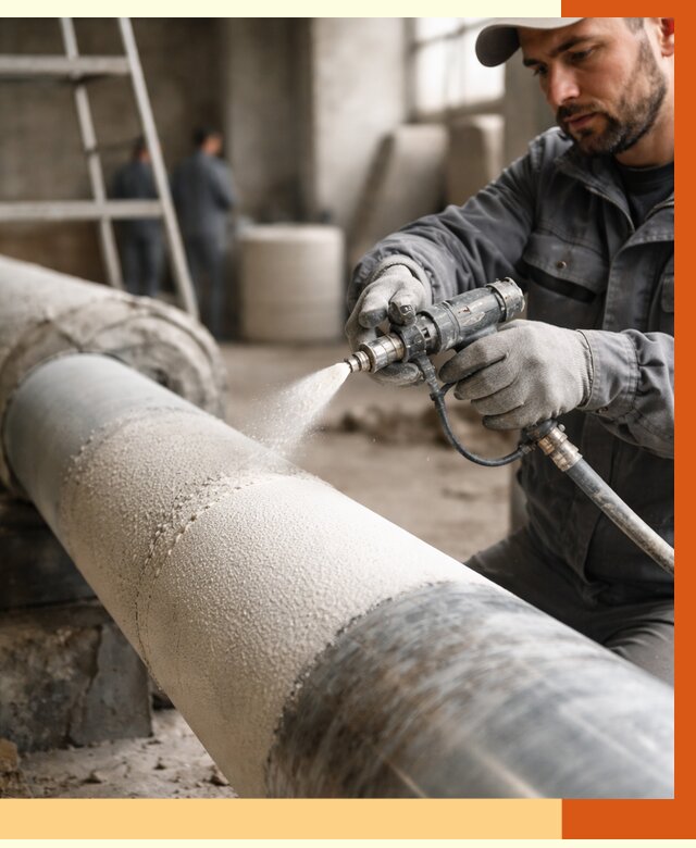 Утепление труб жидкой теплоизоляцией в Карталах от 7823 руб. под ключ | ТепломастерКрт