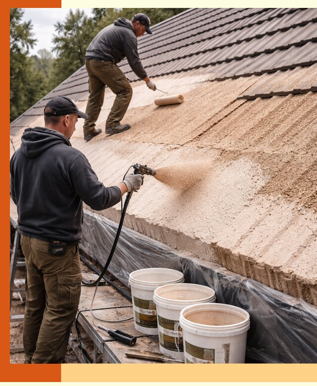 Утепление кровли жидкой пробкой в Карталах для домов и зданий